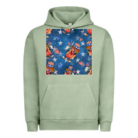 Pigment Oil Green 4th of july hotdog seamless pattern Urban Hoodie - BundleAndBundleShop