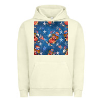 Pigment Pistachio 4th of july hotdog seamless pattern Urban Hoodie - BundleAndBundleShop