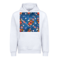 White 4th of july hotdog seamless pattern Urban Hoodie - BundleAndBundleShop