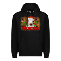 Black merry christmas Premium Hoodie - JahusDesignShop