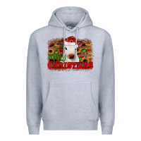 Heather Grey merry christmas Premium Hoodie - JahusDesignShop