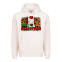 Pale Pink merry christmas Premium Hoodie - JahusDesignShop