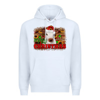 White merry christmas Premium Hoodie - JahusDesignShop