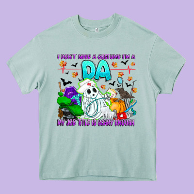 I Don't Need A Costume Im A Da My Job Title Is Sca Heavy Core Tee Designed By Cowhidedigitalart