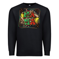 Black softball mama with leopard Premium Sweatshirt - Zillion Design Studio
