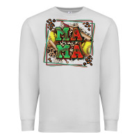 Dove Grey softball mama with leopard Premium Sweatshirt - Zillion Design Studio