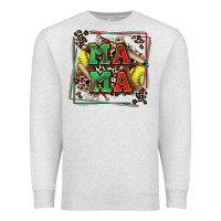 Oatmeal Heather softball mama with leopard Premium Sweatshirt - Zillion Design Studio