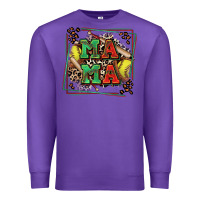 Purple softball mama with leopard Premium Sweatshirt - Zillion Design Studio
