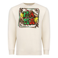 Sandshell softball mama with leopard Premium Sweatshirt - Zillion Design Studio