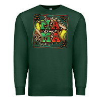 Sports Green softball mama with leopard Premium Sweatshirt - Zillion Design Studio