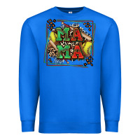 True Royal softball mama with leopard Premium Sweatshirt - Zillion Design Studio
