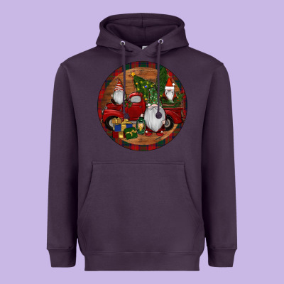Heavyweight Hoodie Gnome Truck Christmas
