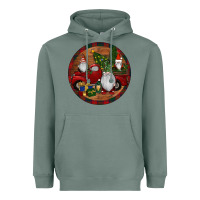 Sage Gnome Truck Christmas Heavyweight Hoodie - RanaPortraitStore
