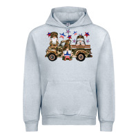 Heather Grey camouflage gnomes american flag star truck Urban Hoodie - Artiststas