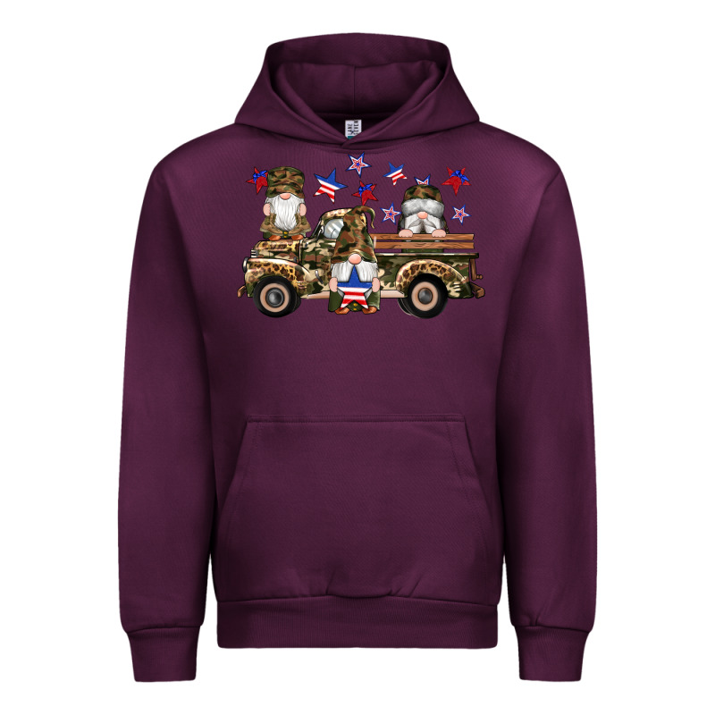 Camouflage Gnomes American Flag Star Truck Urban Hoodie by Artiststas | Teevron