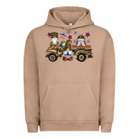 Pigment Burro camouflage gnomes american flag star truck Urban Hoodie - Artiststas