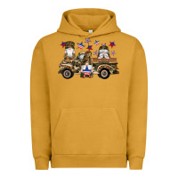 Pigment Peanut Butter camouflage gnomes american flag star truck Urban Hoodie - Artiststas