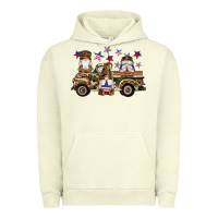 Pigment Pistachio camouflage gnomes american flag star truck Urban Hoodie - Artiststas