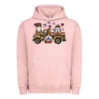Pigment Salmon camouflage gnomes american flag star truck Urban Hoodie - Artiststas