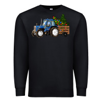 Black Christmas farm tractor Premium Sweatshirt - RanaPortraitStore