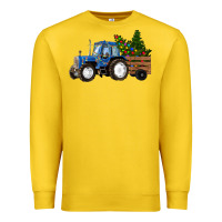 Lemon Christmas farm tractor Premium Sweatshirt - RanaPortraitStore
