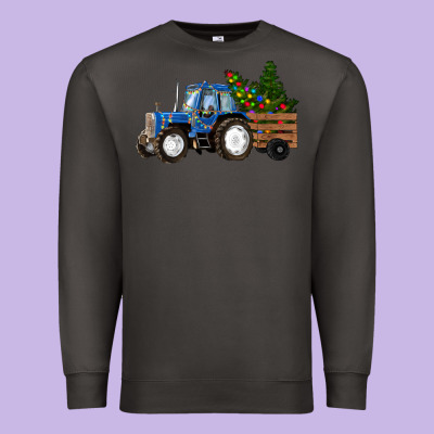 Christmas Farm Tractor Premium Sweatshirt Designed By Ranaportraitstore