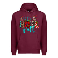 Burgundy it's noel y'all Premium Hoodie - JahusDesignShop