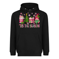 Black pink christmas 'tis the season gnome Heavyweight Hoodie - Zillion Design Studio