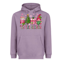 Lavender pink christmas 'tis the season gnome Heavyweight Hoodie - Zillion Design Studio