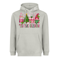 Moon Dust pink christmas 'tis the season gnome Heavyweight Hoodie - Zillion Design Studio
