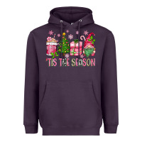 Plum pink christmas 'tis the season gnome Heavyweight Hoodie - Zillion Design Studio
