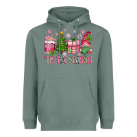 Sage pink christmas 'tis the season gnome Heavyweight Hoodie - Zillion Design Studio