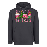 Smoke pink christmas 'tis the season gnome Heavyweight Hoodie - Zillion Design Studio