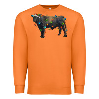Carrot christmas black angus bull with christmas lights Premium Sweatshirt - RanaPortraitStore