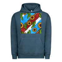 Pigment Midnight Navy western 4th of july seamless pattern Urban Hoodie - BundleAndBundleShop