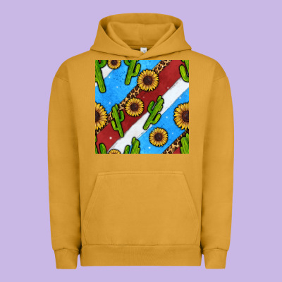 Western 4th Of July Seamless Pattern Urban Hoodie Designed By Bundleandbundleshop