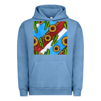 Pigment Pebble Blue western 4th of july seamless pattern Urban Hoodie - BundleAndBundleShop