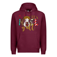 Burgundy it's noel y'all Premium Hoodie - JahusDesignShop