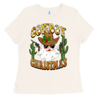 Bone cowboy christmas santa Ladies Tee - BarkalooDesign