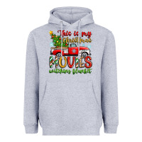 Heather Grey this is my christmas movies watching blanket Heavyweight Hoodie - Zillion Design Studio