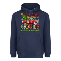 Navy this is my christmas movies watching blanket Heavyweight Hoodie - Zillion Design Studio