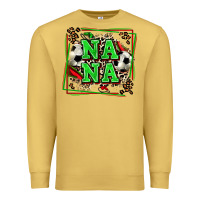 Antique Gold soccer nana with leopard Premium Sweatshirt - Zillion Design Studio