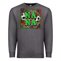Charcoal Heather soccer nana with leopard Premium Sweatshirt - Zillion Design Studio