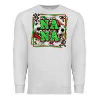Dove Grey soccer nana with leopard Premium Sweatshirt - Zillion Design Studio