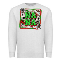 Oatmeal Heather soccer nana with leopard Premium Sweatshirt - Zillion Design Studio