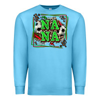 Ocean Blue soccer nana with leopard Premium Sweatshirt - Zillion Design Studio