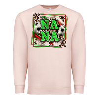 Pale Pink soccer nana with leopard Premium Sweatshirt - Zillion Design Studio