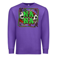 Purple soccer nana with leopard Premium Sweatshirt - Zillion Design Studio