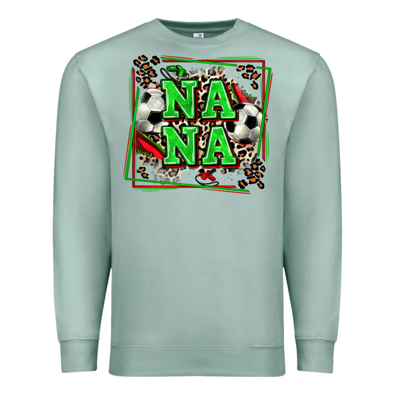 Soccer Nana With Leopard Premium Sweatshirt by Zillion Design Studio | Teevron