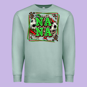 Soccer Nana With Leopard Premium Sweatshirt Designed By Zillion Design Studio